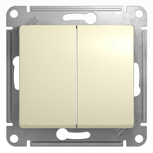 Выключатель двухклавишный Glossa SCHNEIDER