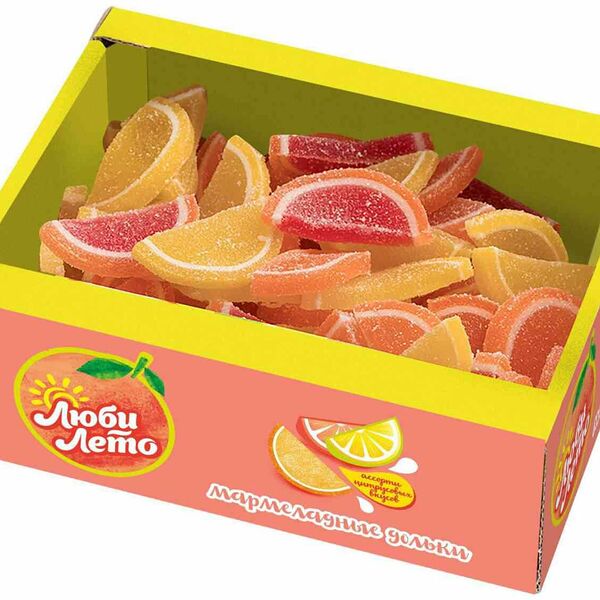 Мармелад дольки Люби Лето ассорти цитрусовых вкусов