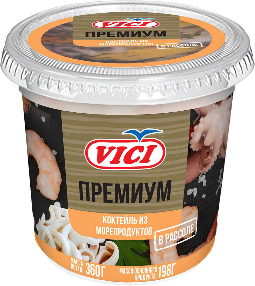 

Коктейль из морепродуктов Vici Премиум в рассоле 360 г