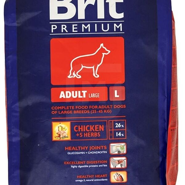 Сухой корм для собак Brit Premium Adult Large с курицей