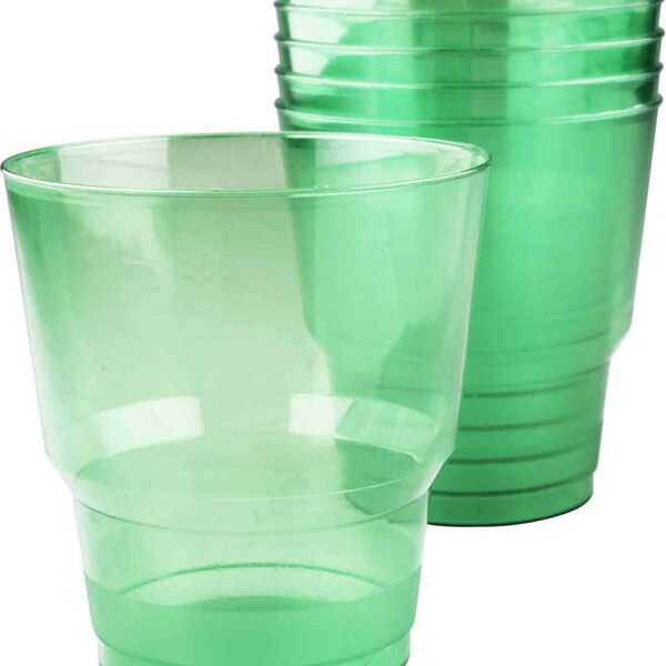 Стакан одноразовый Мистерия Кристалл 200 мл, 6 шт, цвета в ассортименте