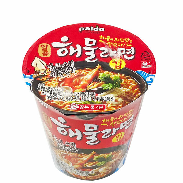 Лапша PALDO Хемуль Рамен со вкусом морепродуктов быстрого приготовления 65г