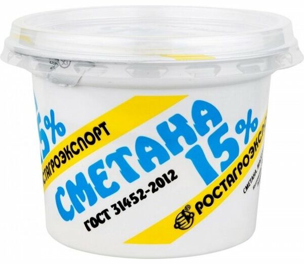 Сметана Ростагроэкспорт 15%