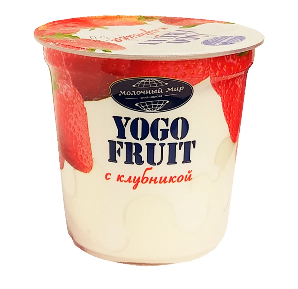 

Йогурт Молочный Мир Yogo fruit Клубника двухслойный 2,5%, 150 г