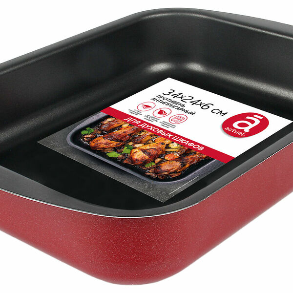 Противень с антипригарным покрытием 34х24х6 см ТМ Домино 