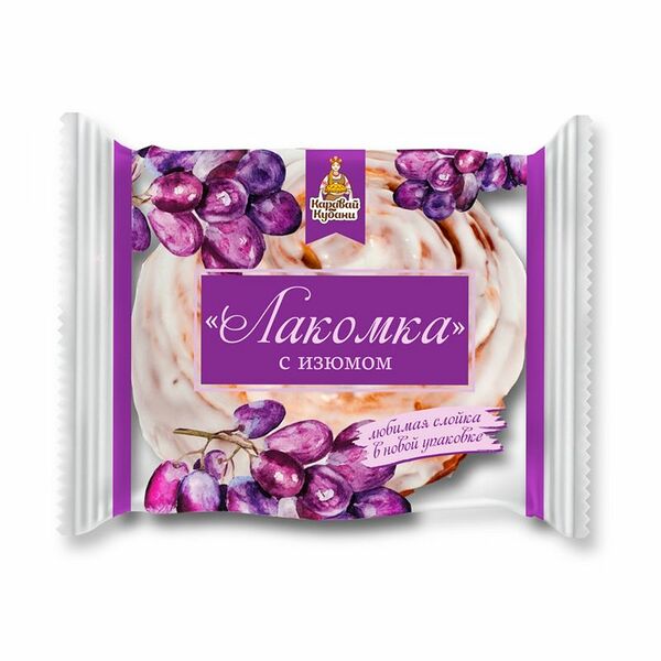 Слойка Каравай Кубани Лакомка с изюмом, 100г