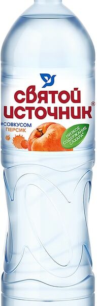Вода Святой Источник персик негазированная 1.5л
