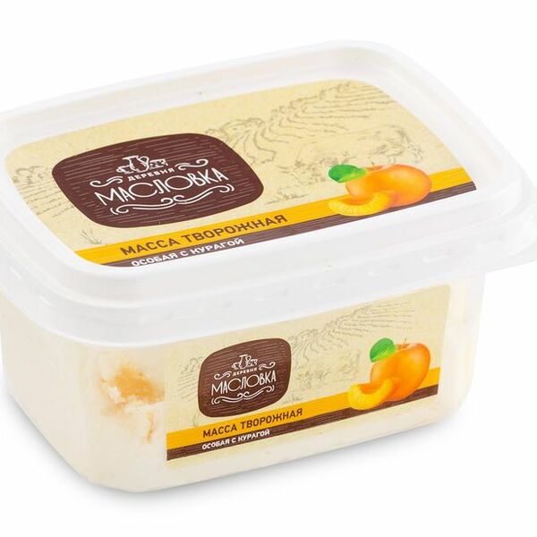 Масса творожная Деревня Масловка Особая с курагой 23%