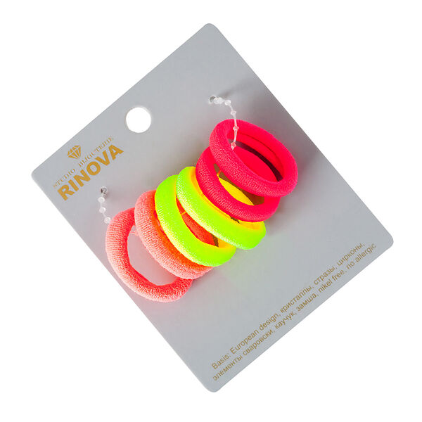 Резинка для собачьих волос, цветная малая 2,5-3,5 см 6шт на бирке