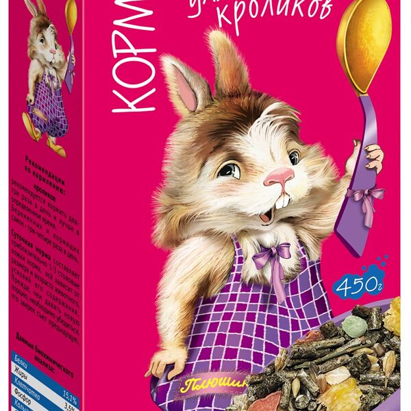Зверюшки корм для кроликов Ассорти 450г