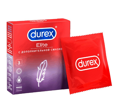 Презервативы Durex Elite 3 шт с дополнительной смазкой