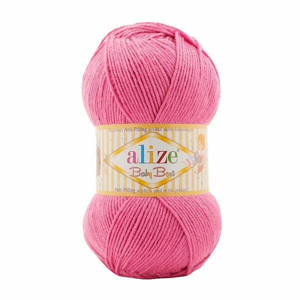 Пряжа Alize 'Baby Best' 100г 240м (10% бамбук, 90% акрил) с эффектом Антипиллинг (157 сахарная вата)