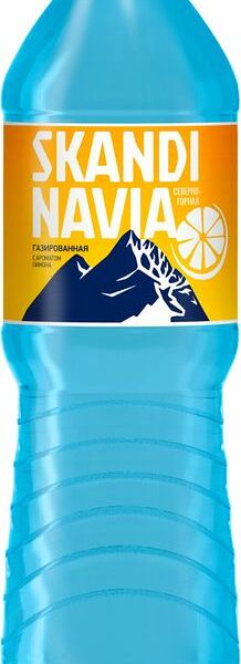 Вода Скандинавия с ароматом лимона газированная 1.45л