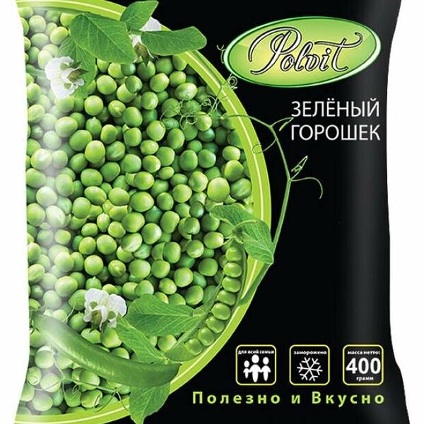 Зеленый горошек замороженный ТМ Polvit (Полвит)