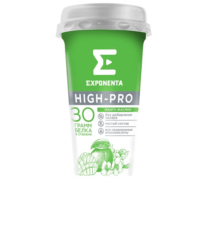 

Напиток Exponenta High-pro кисломолочный манго жасмин