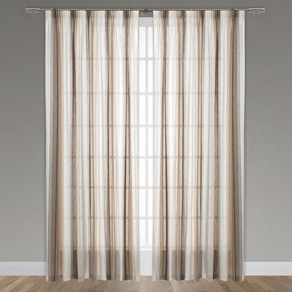 Гардина Палома, 200х270 см, бежевый, полиэстер, на шторной ленте