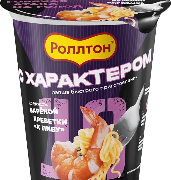 Лапша Роллтон со вкусом вареной креветки к пиву 70г