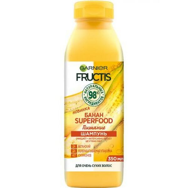 Шампунь для волос Garnier Fructis Банан Superfood, 350 мл