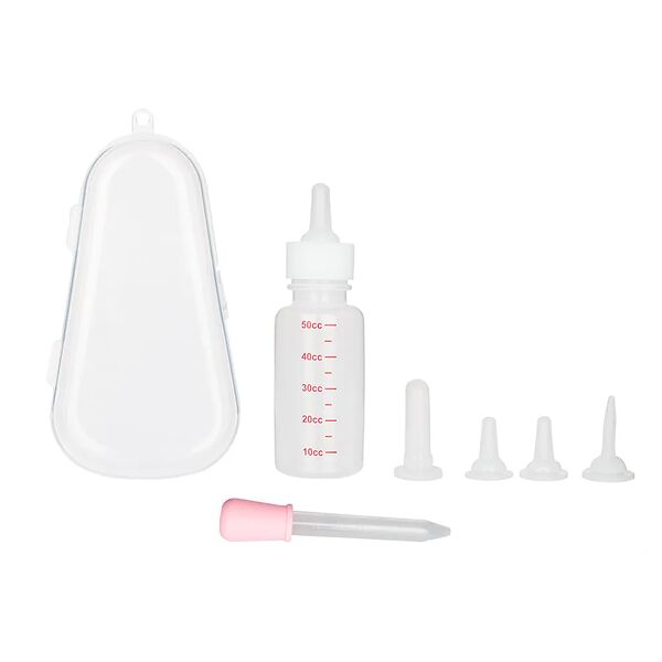 Набор для выкармливания щенков и котят в пластиковом боксе Petmax, бутылочка 50 мл