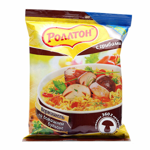 Вермишель быстрого приготовления с грибами ТМ Ролтон