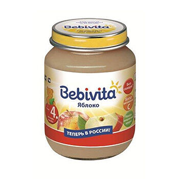 Пюре фруктовое Bebivita яблоко с 4 месяцев 100г, Россия