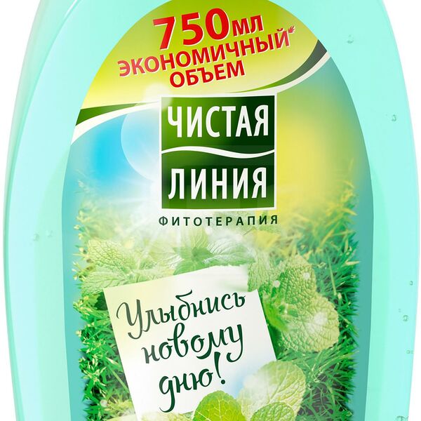 Гель для душа Чистая Линия мята и сок алоэ, 750 мл