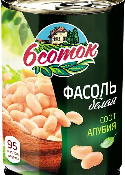 Фасоль 6 соток Белая 400г