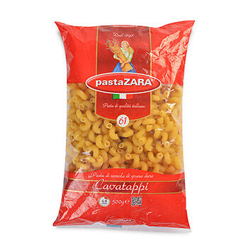 Макаронные изделия № 61 рожки витые, Pasta Zara, 500 г, Италия