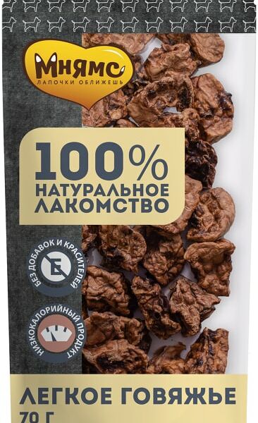 Лакомство для собак Мнямс легкое говяжье 70г