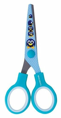Ножницы Brauberg Пингвины, 130 мм