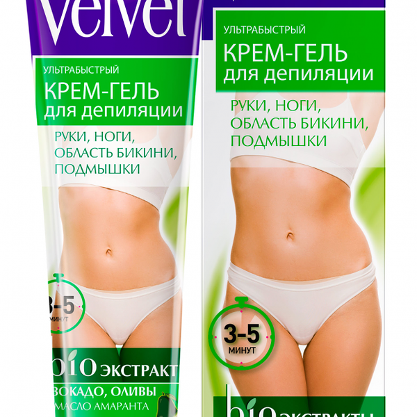 Крем-гель для депиляции Ультрабыстрый ТМ Velvet (Вельвет)