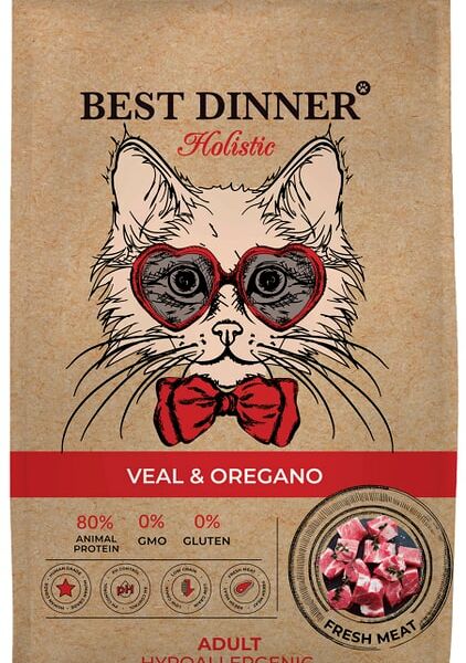 Сухой корм для кошек Best Dinner Телятина с Орегано 10кг