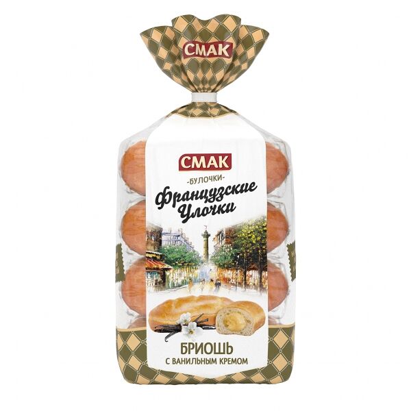 Бриошь Смак Французские улочки с ванильным кремом 160 г