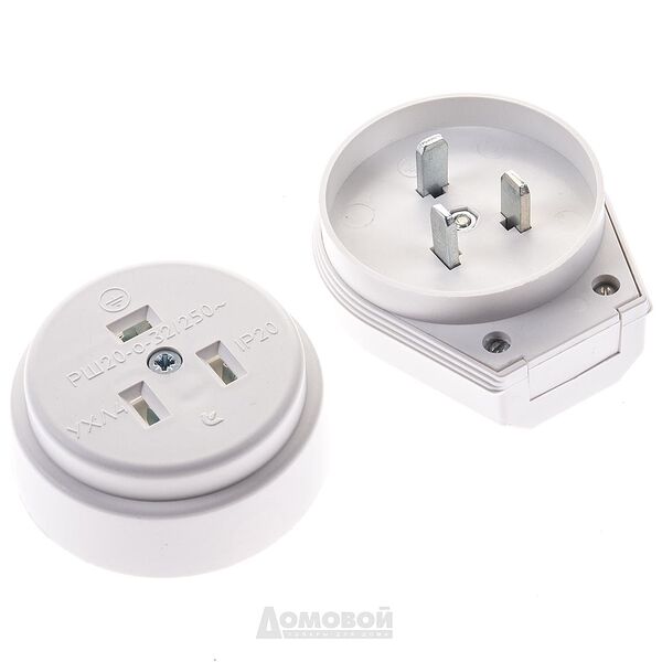 Соединитель Реальная электрика РВШ 32-002 открытой установки 2-х полюсный с заземлением