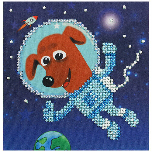 Б-0204 Набор для вышивания бисером Бисеринка 'В открытом космосе' 12*12см