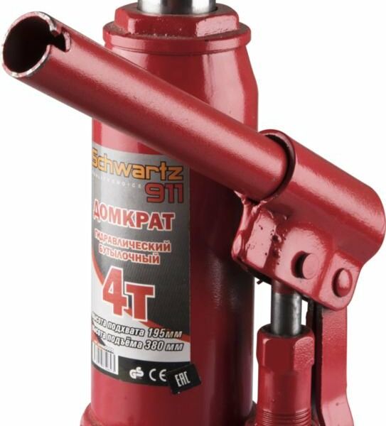 Домкрат гидравлический бутылочный 4 тонны ТМ Schwartz (Шварц)