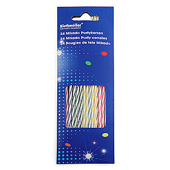 Свеча праздничная Riethmueller Mikado Party тонкая, 24 шт.