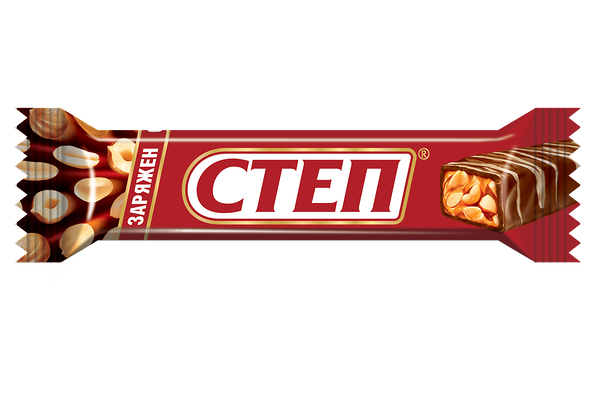 Батончик глазированный Золотой Степ арахис-карамель