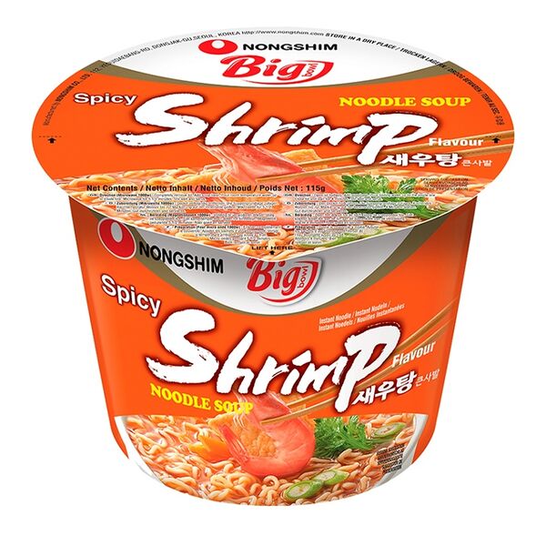Лапша быстрого приготовления Nongshim креветочная 115 г, Южная Корея