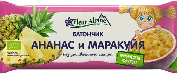Батончик Fleur Alpine Ананас и маракуйя 20г