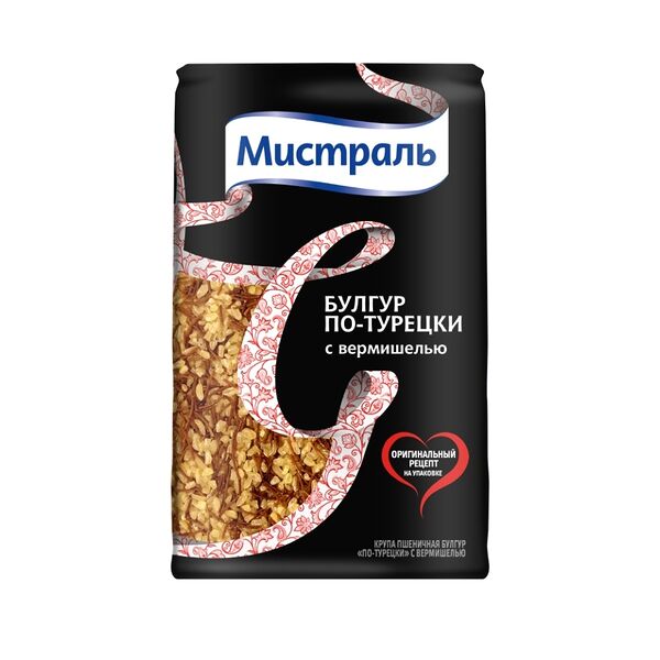 Смесь крупы Мистраль пшеничная Булгур по-турецки с вермишелью 500г