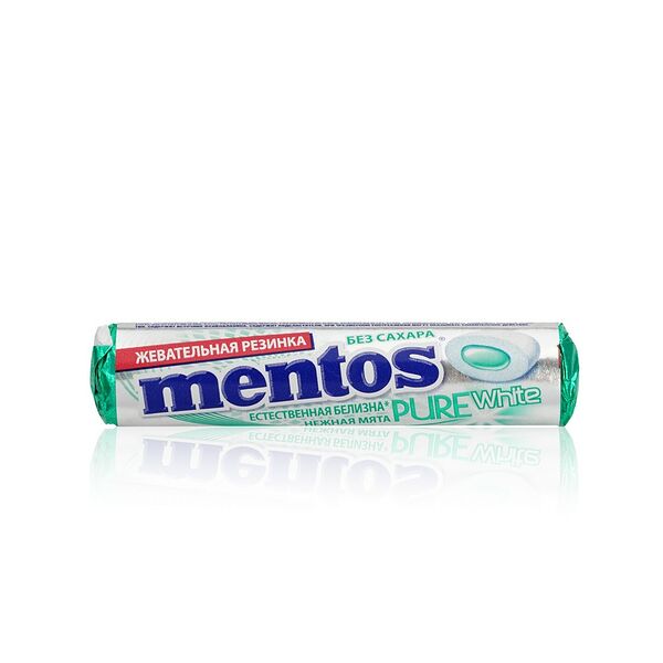 Жевательная резинка Mentos Pure White со вкусом нежной мяты 
