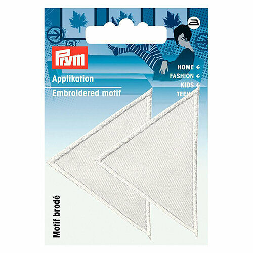 925467 Аппликация Треугольники, большие, белый цв. Prym