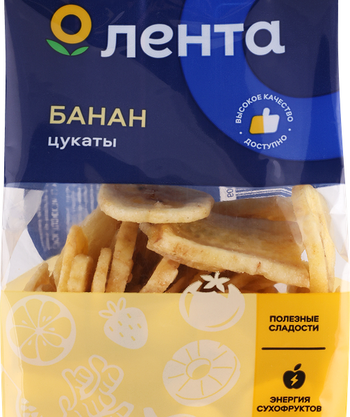 Цукаты из банана ЛЕНТА 100 г
