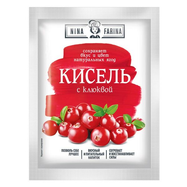 Кисель быстрого приготовления с клюквой 110г