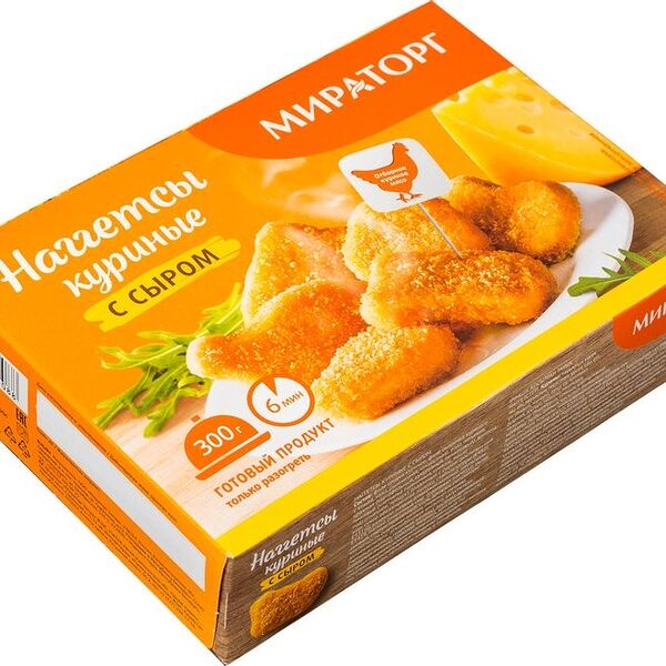 Наггетсы Мираторг куриные с сыром, 300г
