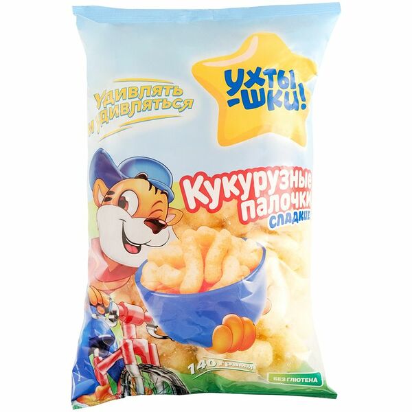 Палочки кукурузные сладкие Ухтышки, 140г