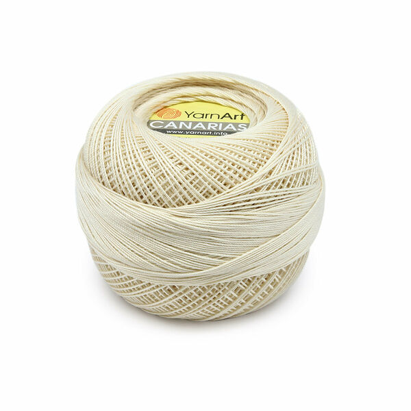 Пряжа YarnArt 'Canarias' 20гр 203м (100% мерсеризированный хлопок)(6194 молочный),мот