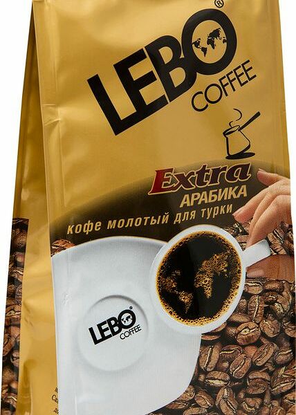 Кофе Lebo Extra арабика молотый для турки средней обжарки, 75г
