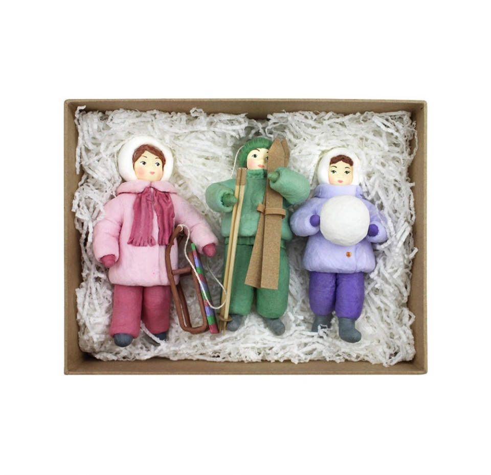 

Игрушки ёлочные Душистыя радости Зимняя прогулка ватные в подарочной коробке 3 шт.